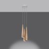 Suspension Bois Bois Naturel GU10 3 Sula