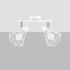 Plafonnier Acier Blanc E14 2 Artemis