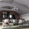 Plafonnier Acier Blanc E14 2 Artemis
