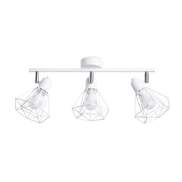 Plafonnier Acier Blanc E14 3 Artemis