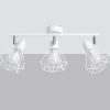 Plafonnier Acier Blanc E14 3 Artemis