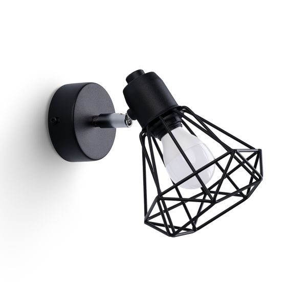 Applique Acier Noir E14 1 Artemis