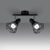 Plafonnier Acier Noir E14 2 Artemis