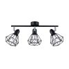 Plafonnier Acier Noir E14 3 Artemis