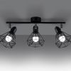 Plafonnier Acier Noir E14 3 Artemis
