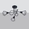 Lustre Acier Noir E14 3 Artemis