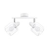 Plafonnier Acier Blanc E14 2 Beluci