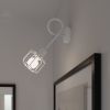 Plafonnier Acier Blanc E14 2 Beluci