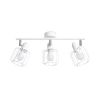 Plafonnier Acier Blanc E14 3 Beluci