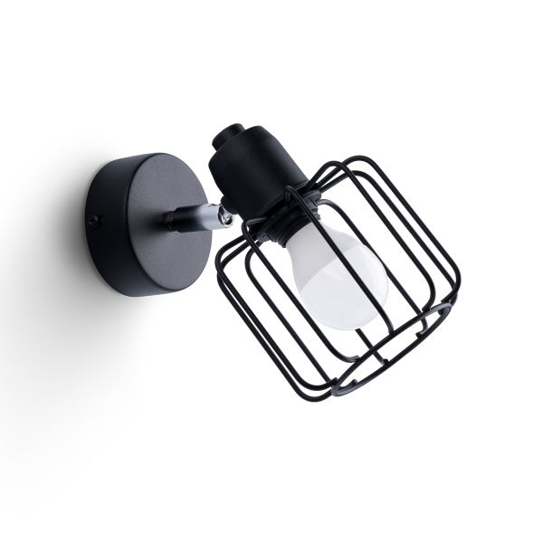 Applique Acier Noir E14 1 Beluci