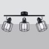 Plafonnier Acier Noir E14 3 Beluci