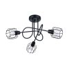 Lustre Acier Noir E14 3 Beluci