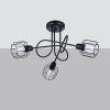 Lustre Acier Noir E14 3 Beluci