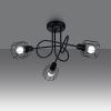 Lustre Acier Noir E14 3 Beluci
