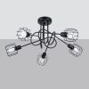 Lustre Acier Noir E14 5 Beluci