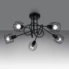 Lustre Acier Noir E14 5 Beluci