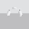 Plafonnier Acier Blanc GU10 2 Lemmi