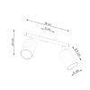 Plafonnier Acier Blanc GU10 2 Lemmi
