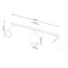 Plafonnier Acier Blanc GU10 3 Lemmi