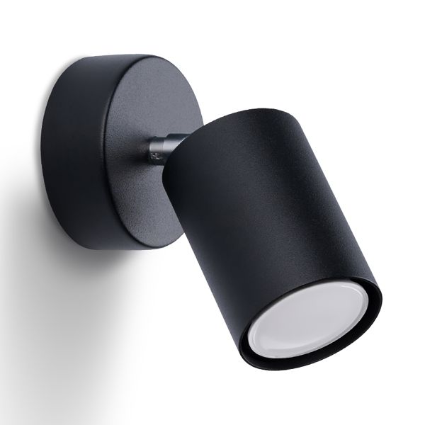 Applique Acier Noir GU10 1 Lemmi
