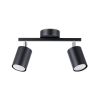 Plafonnier Acier Noir GU10 2 Lemmi