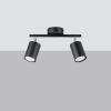 Plafonnier Acier Noir GU10 2 Lemmi