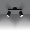 Plafonnier Acier Noir GU10 2 Lemmi