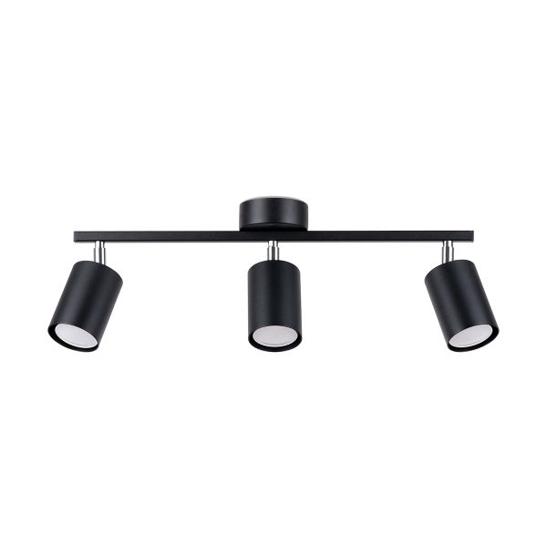Plafonnier Acier Noir GU10 3 Lemmi