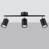 Plafonnier Acier Noir GU10 3 Lemmi