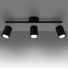 Plafonnier Acier Noir GU10 3 Lemmi