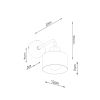 Applique Acier Noir E27 1 Savar