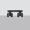 Plafonnier Acier Noir E27 2 Savar