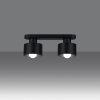Plafonnier Acier Noir E27 2 Savar