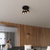 Plafonnier Acier Noir E27 2 Savar