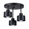 Plafonnier Acier Noir E27 3 Savar