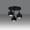 Plafonnier Acier Noir E27 3 Savar