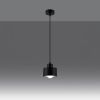 Suspension Acier Noir E27 1 Savar