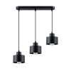 Suspension Acier Noir E27 3 Savar