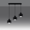 Suspension Acier Noir E27 3 Savar