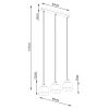 Suspension Acier Noir E27 3 Savar