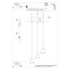 Suspension Acier Noir E27 3 Savar