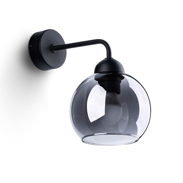 Applique Acier Noir E27 1 Alino