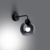 Applique Acier Noir E27 1 Alino