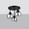 Lustre Acier Noir E27 3 Alino