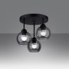 Lustre Acier Noir E27 3 Alino