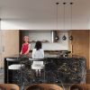 Lustre Acier Noir E27 3 Alino