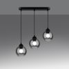 Suspension Acier Noir E27 3 Alino