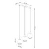Suspension Acier Noir E27 3 Alino