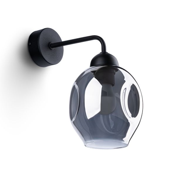 Applique Acier Noir E27 1 Fillan