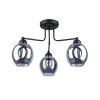 Lustre Acier Noir E27 3 Fillan